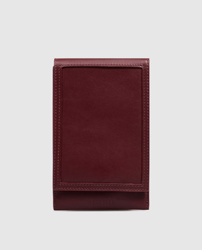 Peserico Burgundy leather bag with embossed logo A38395C0CC875
