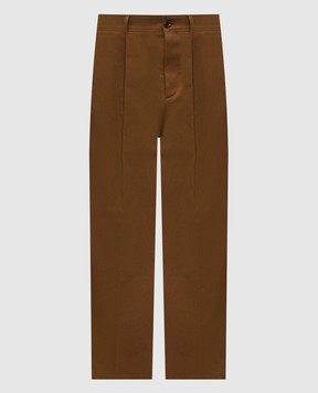 Valentino Brown pants with emblem 8V3RBO20ALS