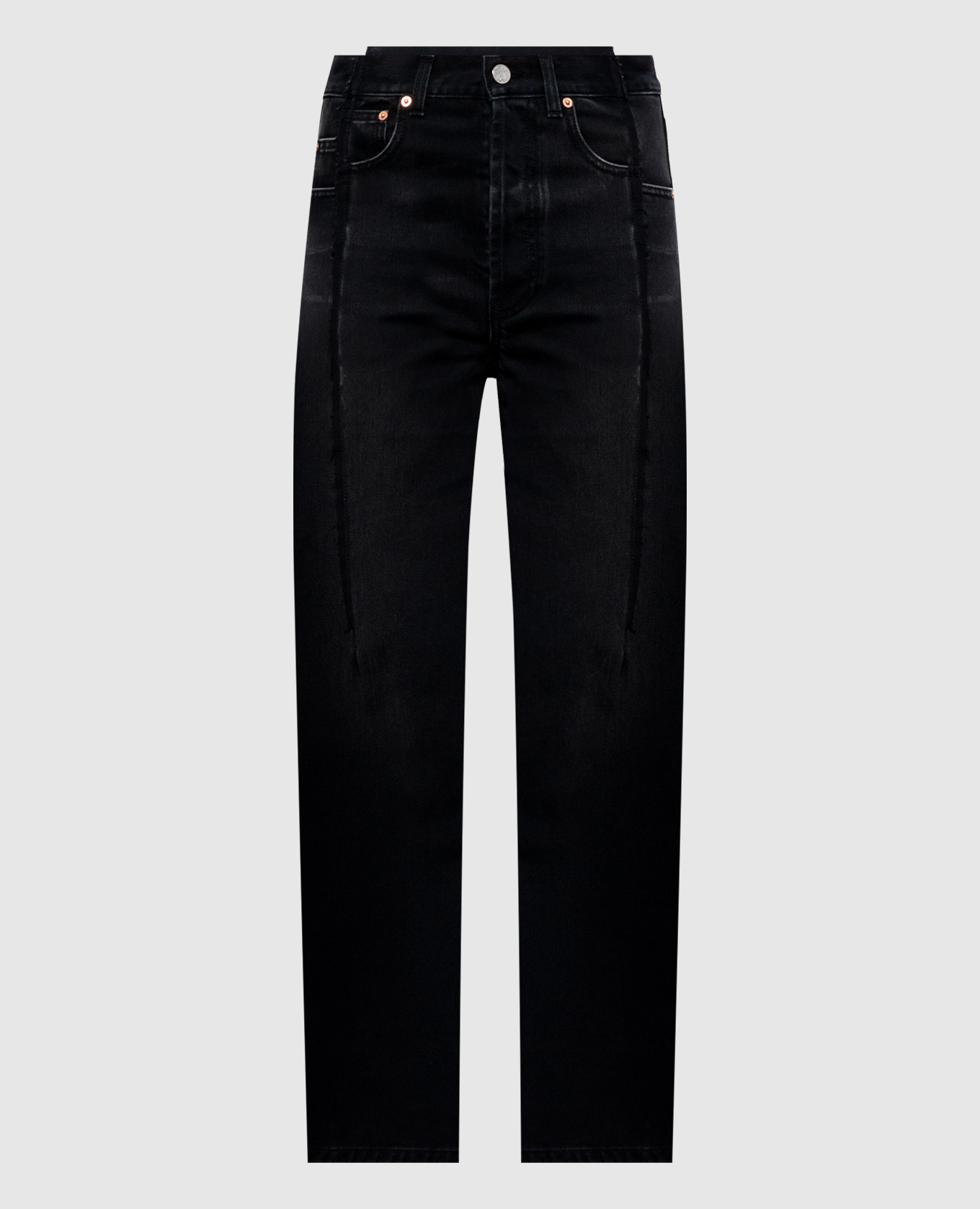 Black jeans with logo patch Vetements