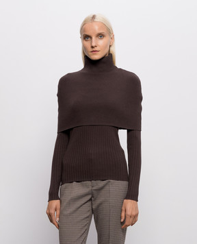 Twinset Brown top and cape set 262LI3EDD