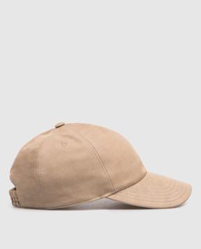 Agnona Beige cap with linen and silk AK0902XU2108