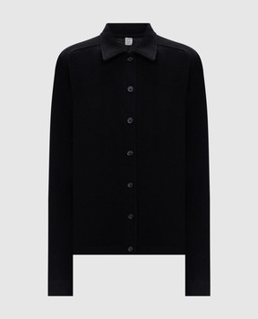 Toteme Black cashmere cardigan 243WRT0347YA0016