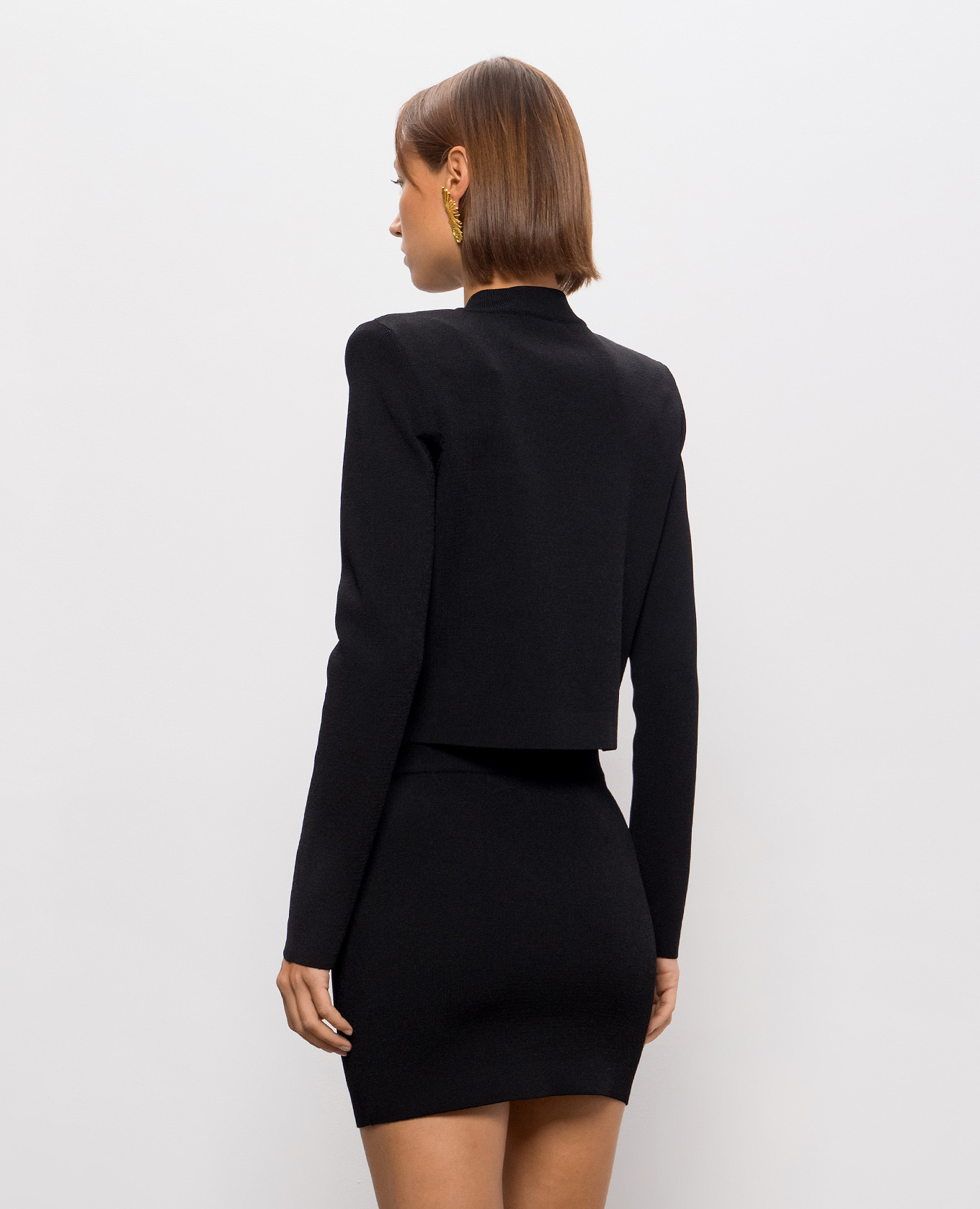Black cardigan with accent shoulders Balmain 4