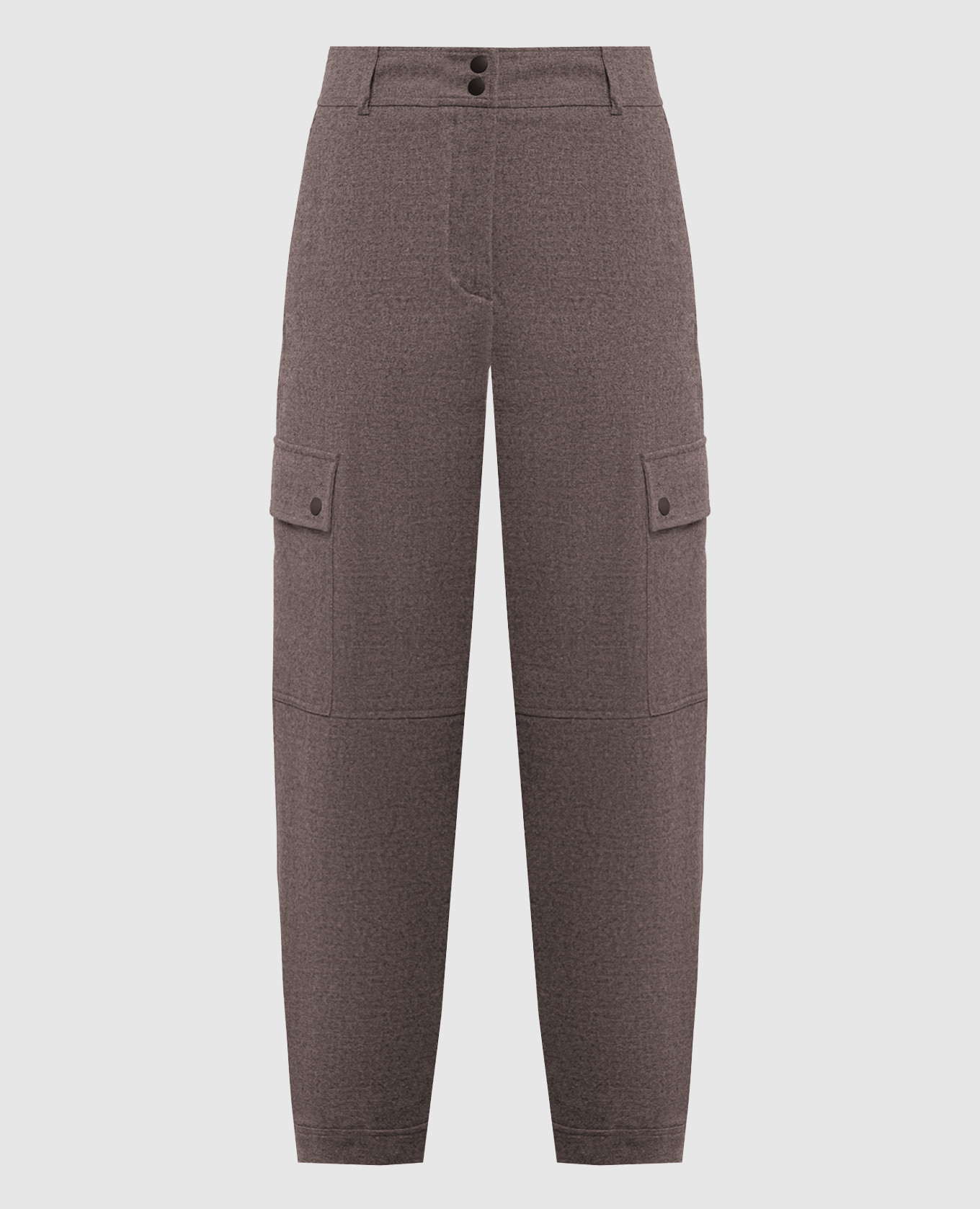Brown cargo pants with wool