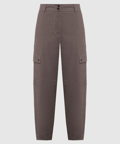 Brown cargo pants with wool