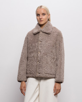 Simonetta Ravizza Beige reversible sheepskin coat Nemo F06JA439H33