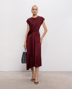Victoria Beckham Aria burgundy midi dress 1226WDR007292D