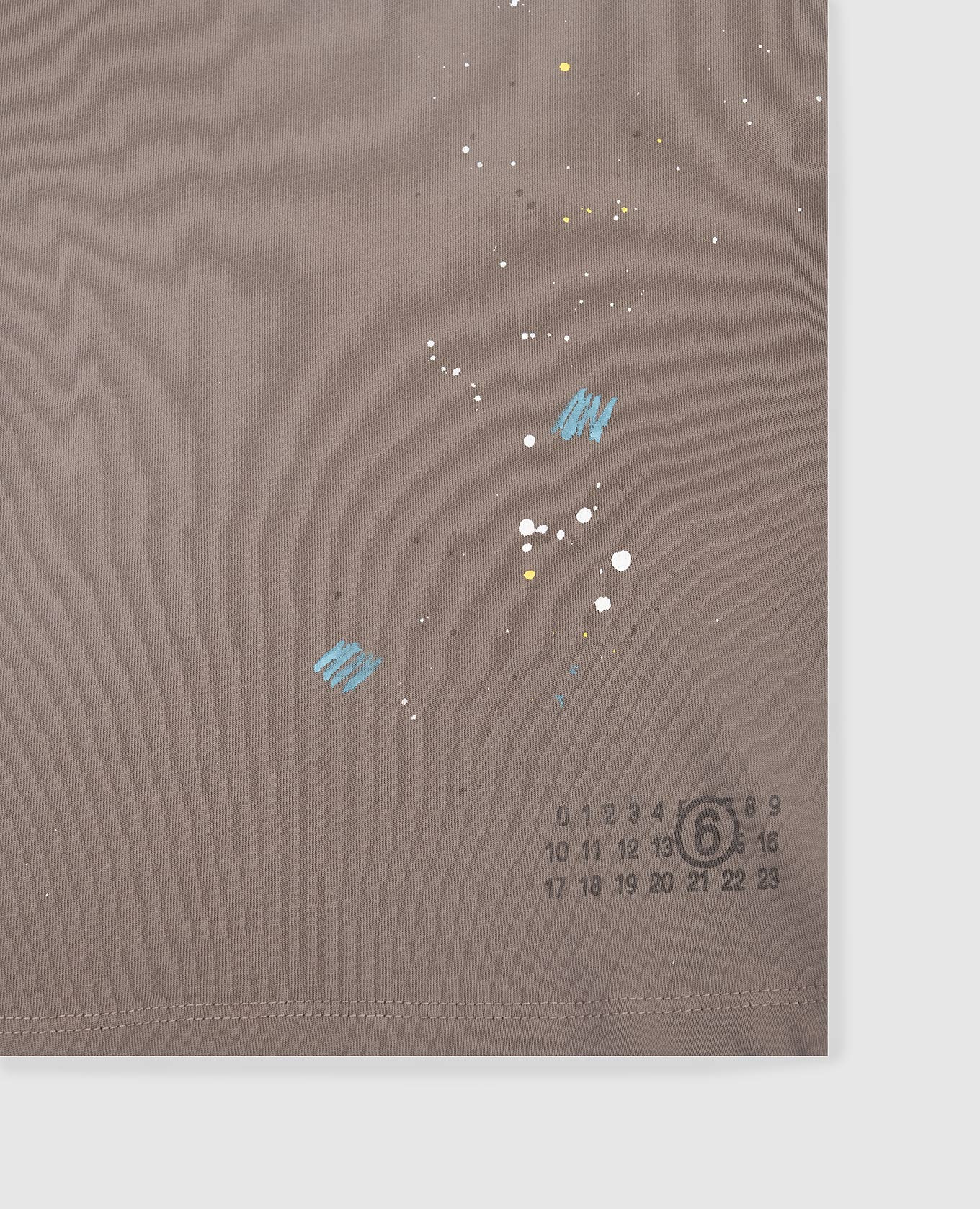 

Children's brown T-shirt with a paint splatter print Maison Margiela MM6
