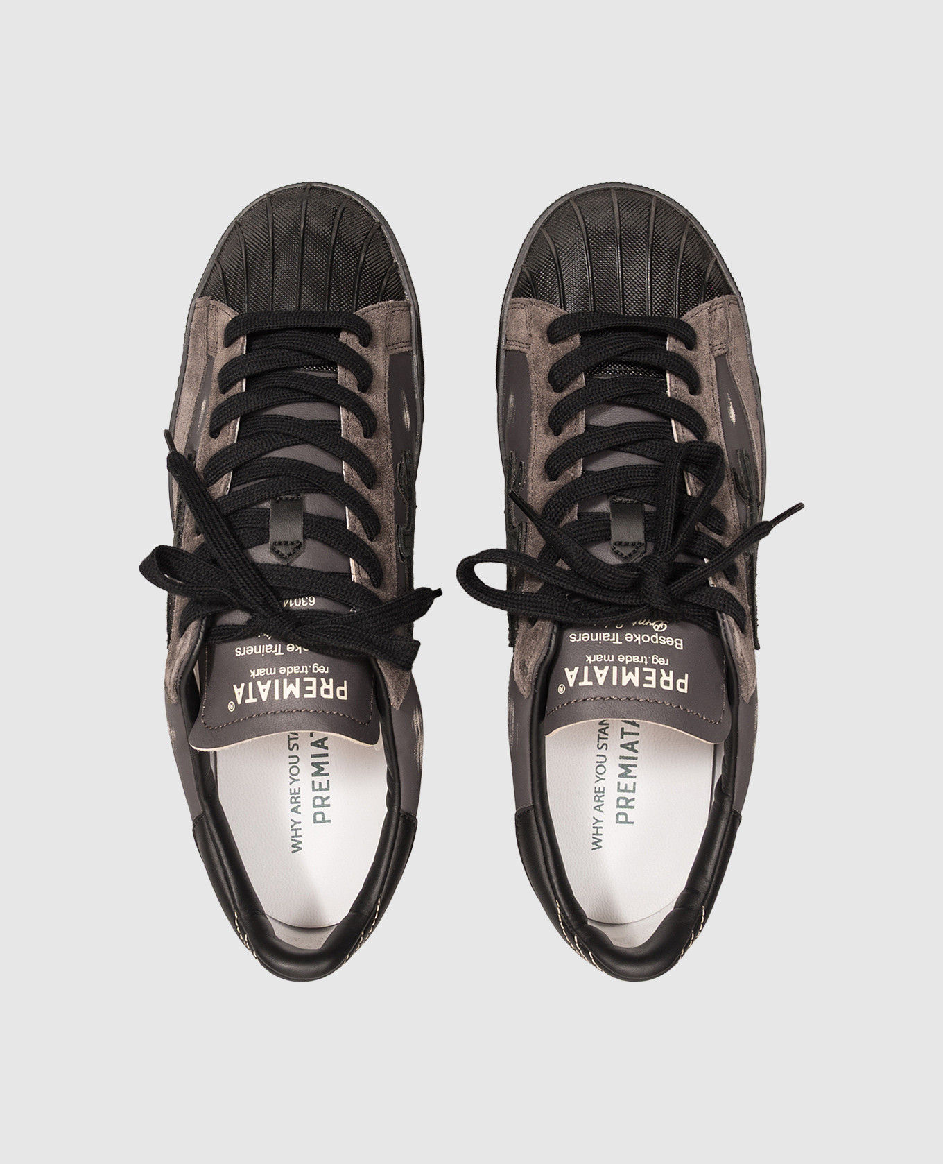 Steven grey distressed leather sneakers Premiata 4