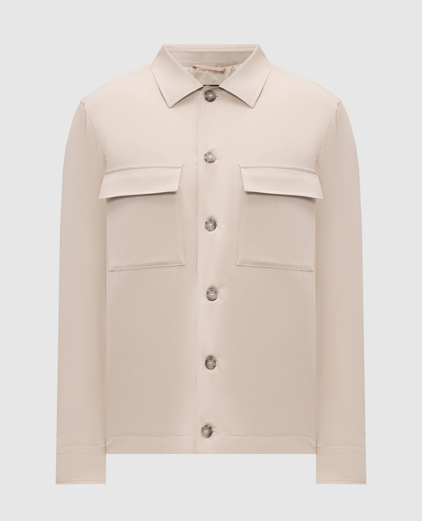 

Beige shirt-style linen jacket Peserico