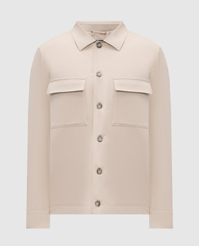 Peserico Beige shirt-style linen jacket R5223808274