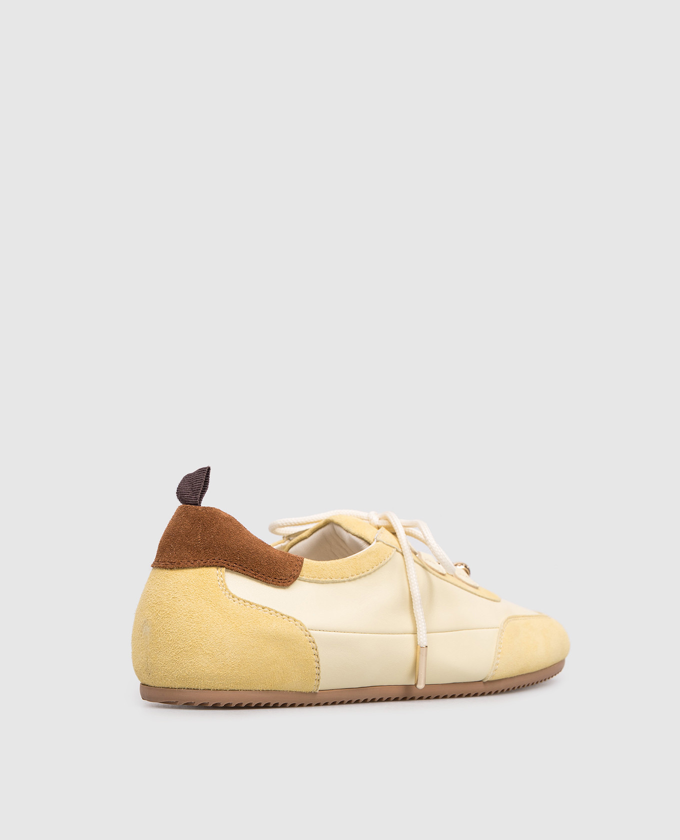 

Yellow leather sneakers with beads Babe Pay Pls
