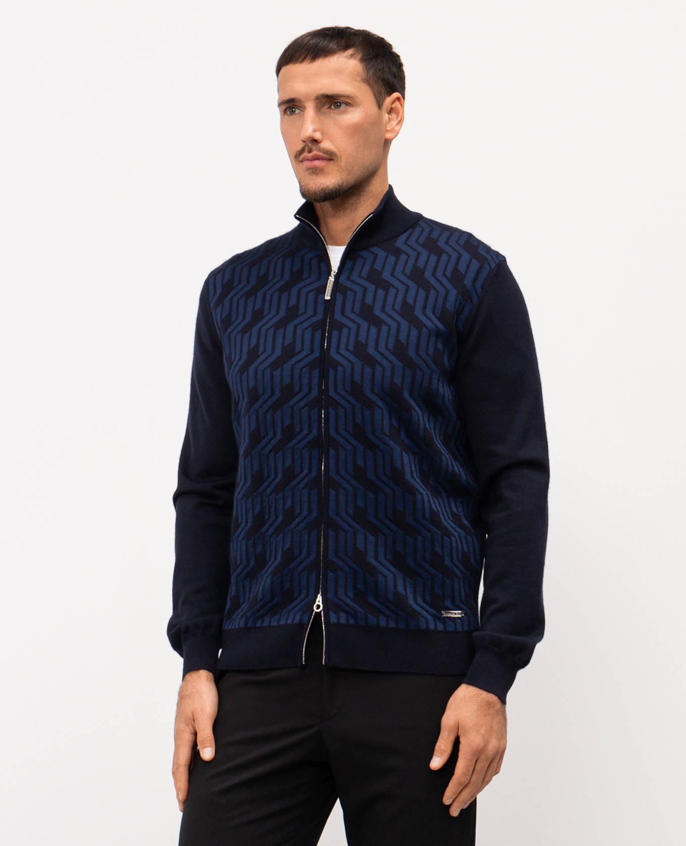 

Blue cashmere and silk cardigan Stefano Ricci