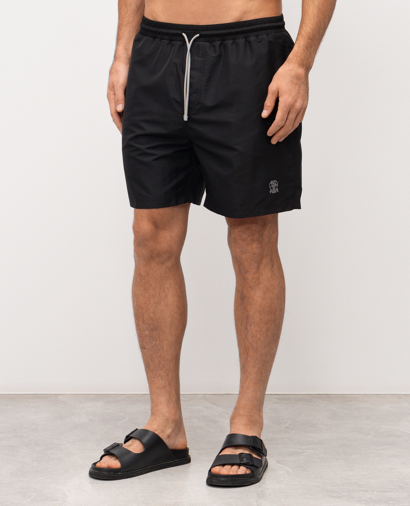 

Black swim shorts with logo Brunello Cucinelli