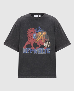 Off-White Gray T-shirt with print 44MAA120S26J005