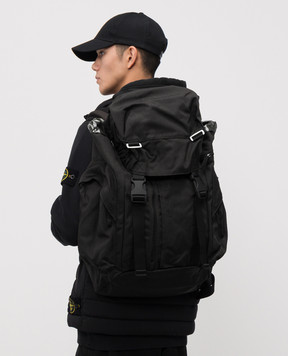 Stone Island Black CORDURA 1500 backpack with logo K2S159200010S0075