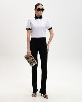 Dolce&Gabbana White polo shirt with monogram F8V33ZGDDMH