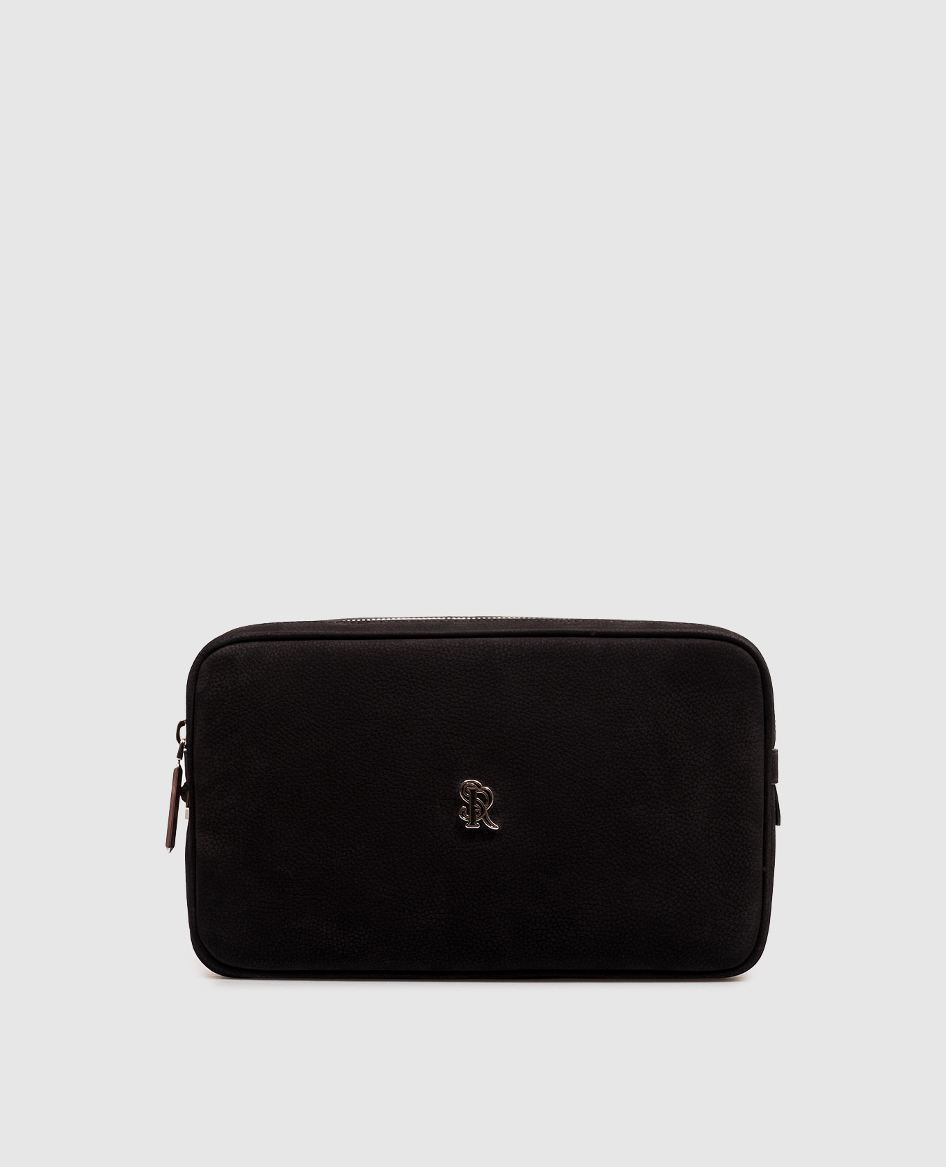 Black nubuck bag with monogram logo