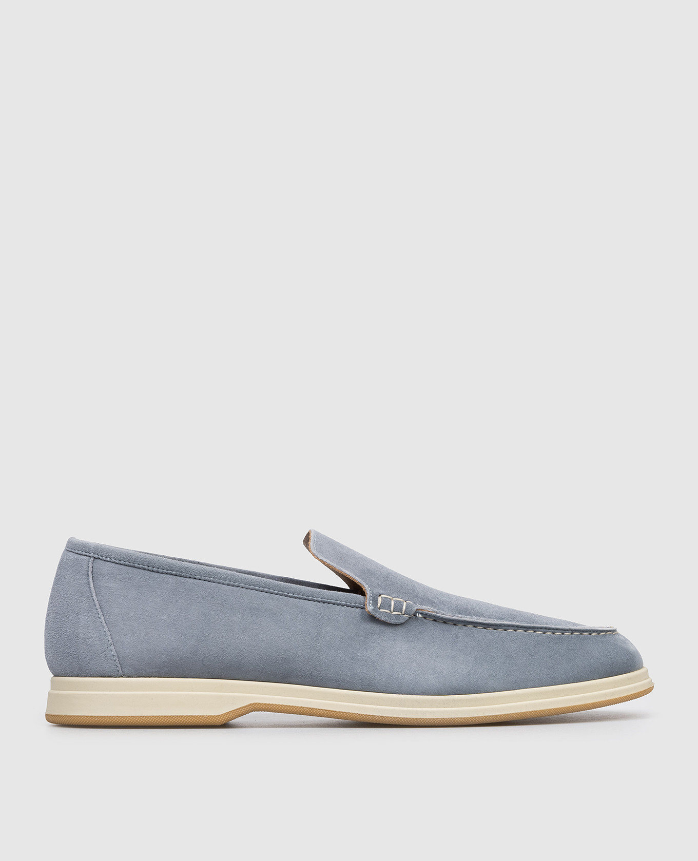 

Blue suede loafers Enrico Mandelli, Light blue