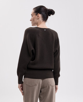 Agnona Brown cashmere pullover K0120181K120Q
