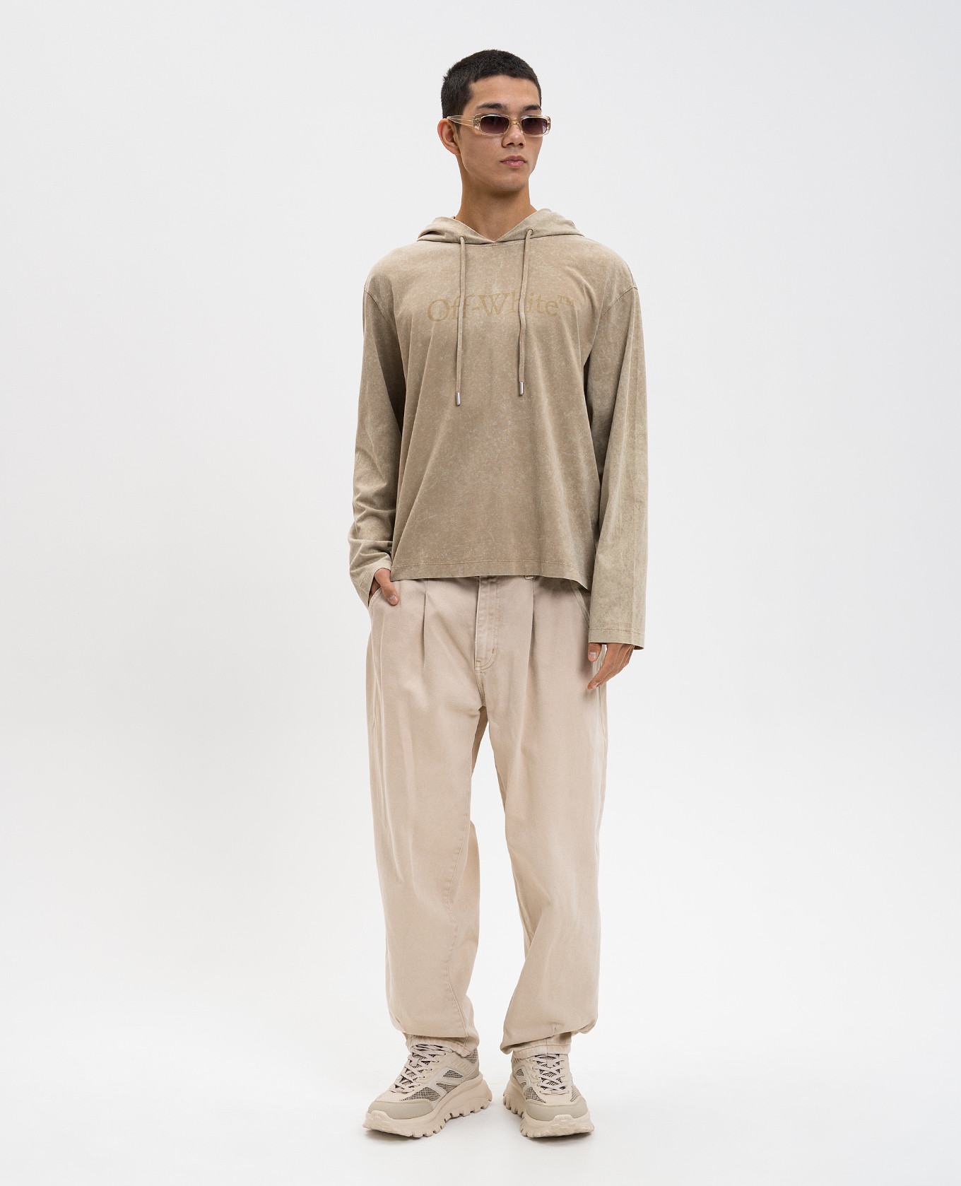 

Laundry khaki long sleeve hoodie Off-White