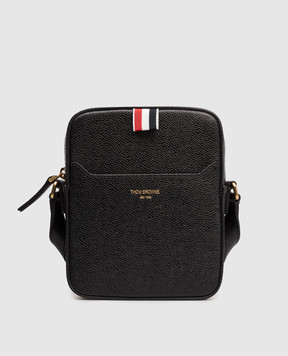 Thom Browne Black leather bag with logo MAG420A00198