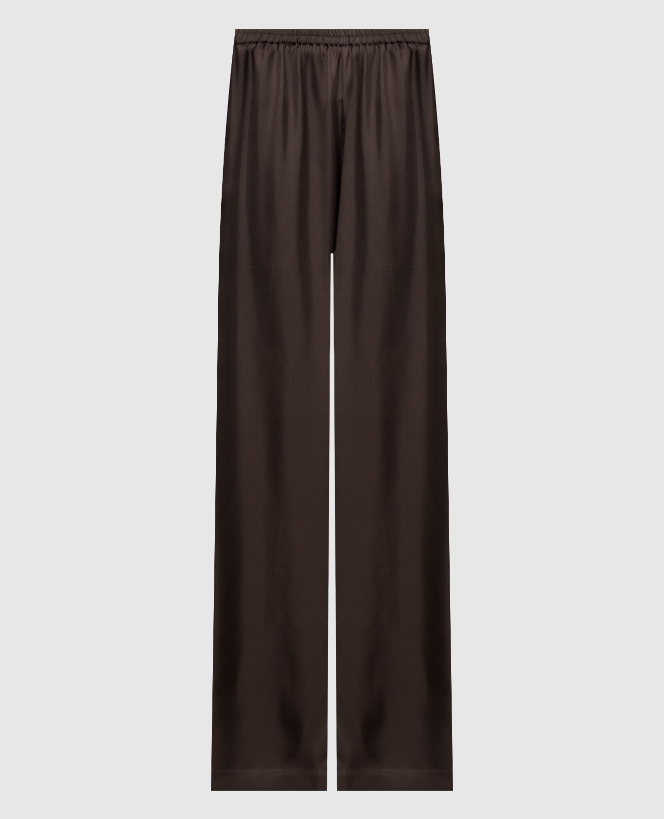 Pantalon en soie marron ALERA