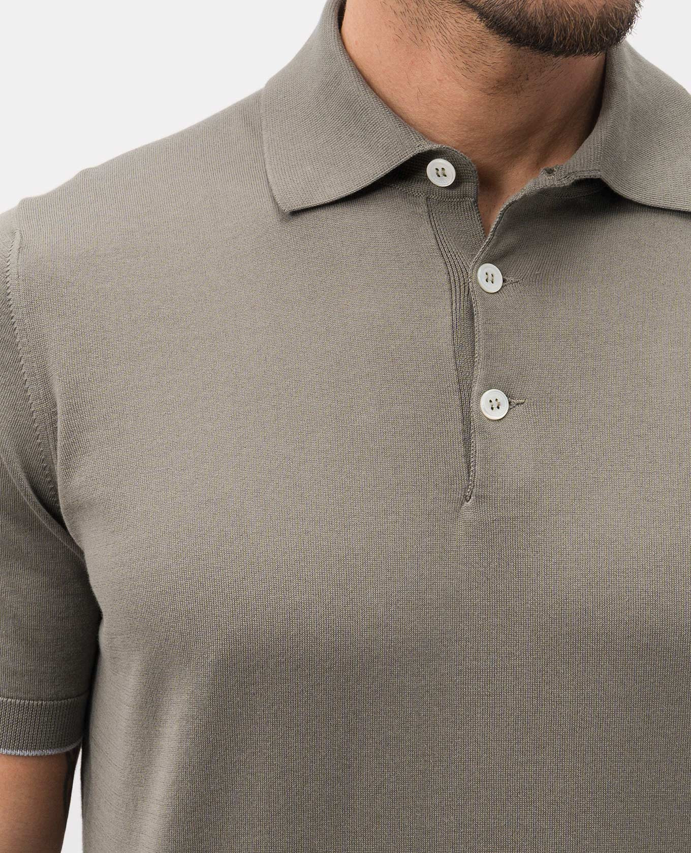 

Khaki polo shirt Brunello Cucinelli