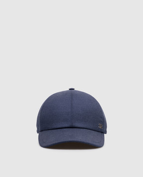 Stefano Ricci Blue cashmere and silk cap MCV610013EMA0035
