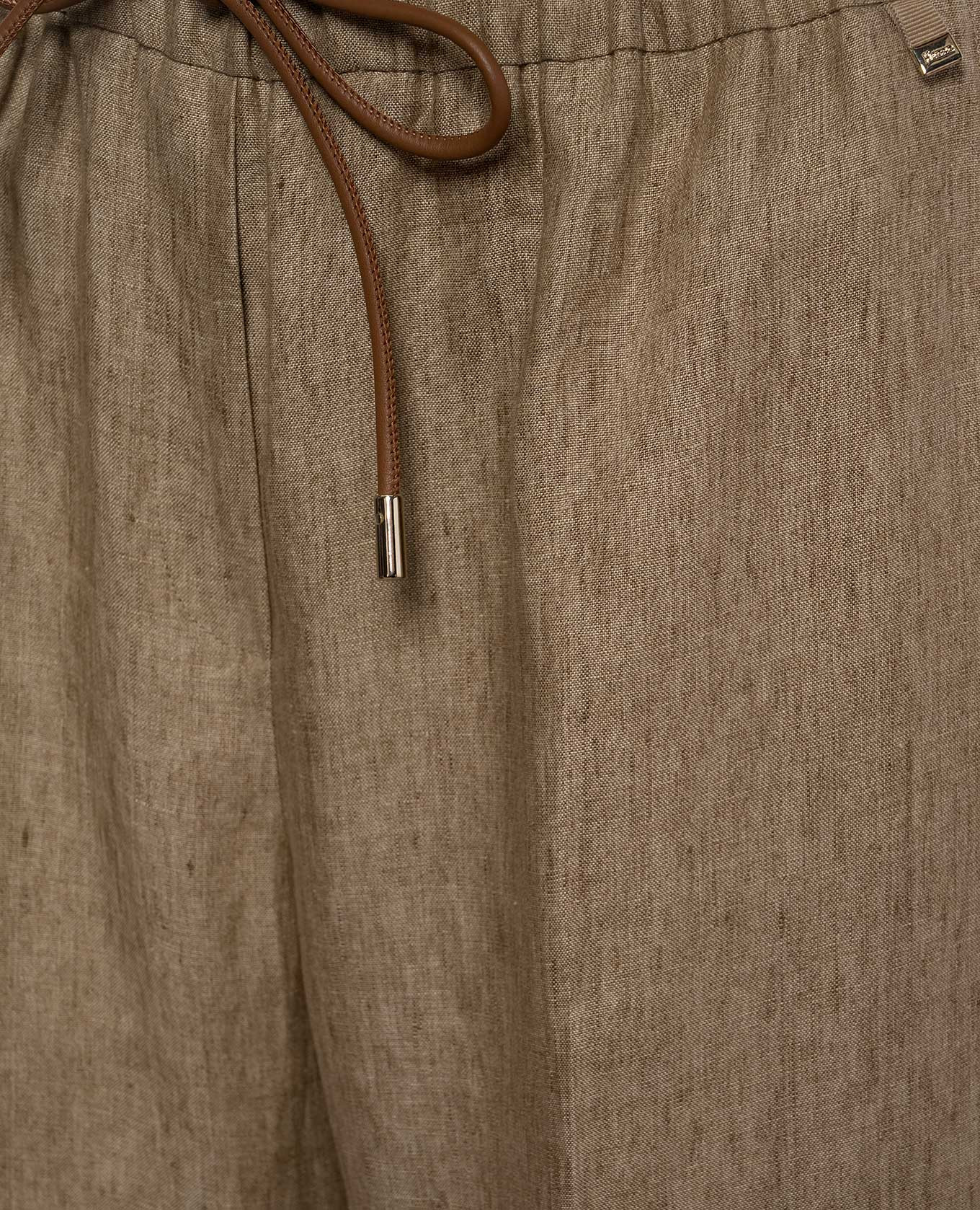 Brown linen pants Herno 4