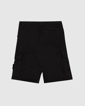 Stone Island Children's black cargo shorts L1S16L100002S000114