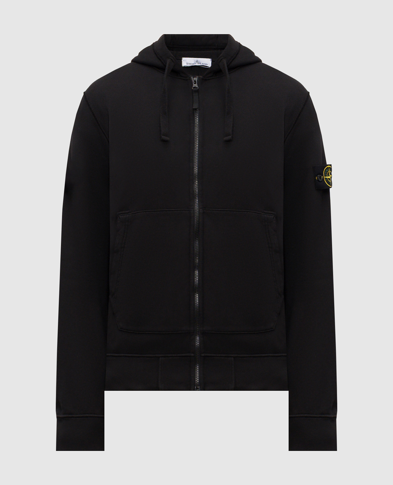 Black sports jacket with logo patch