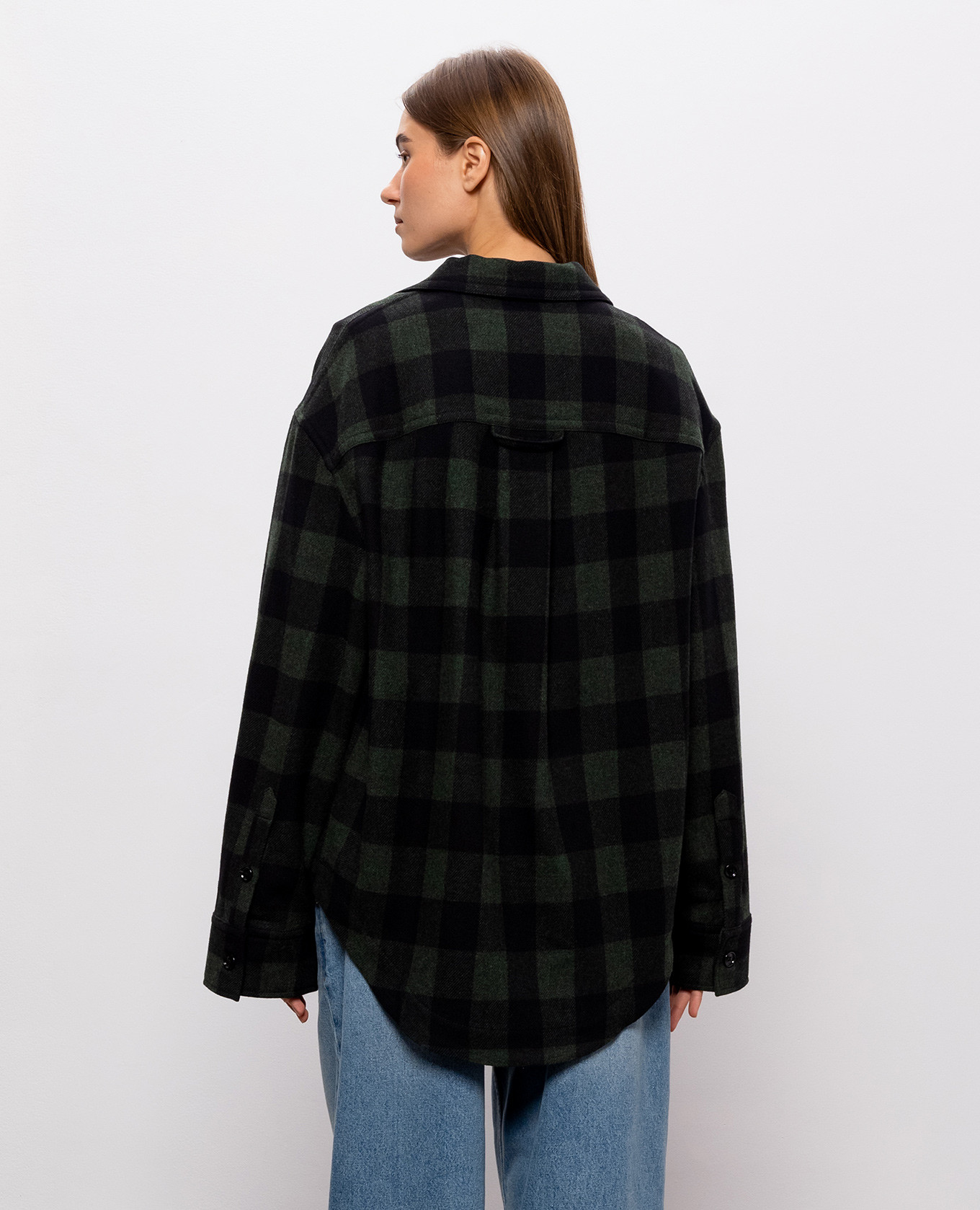 Green wool check shirt Ami Paris 4