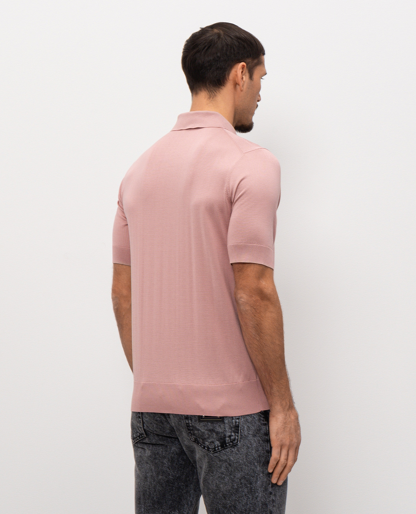 

Pink silk polo shirt with DG logo embroidery Dolce&Gabbana