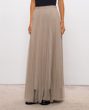 Twinset Beige skirt with lurex 262TT2154