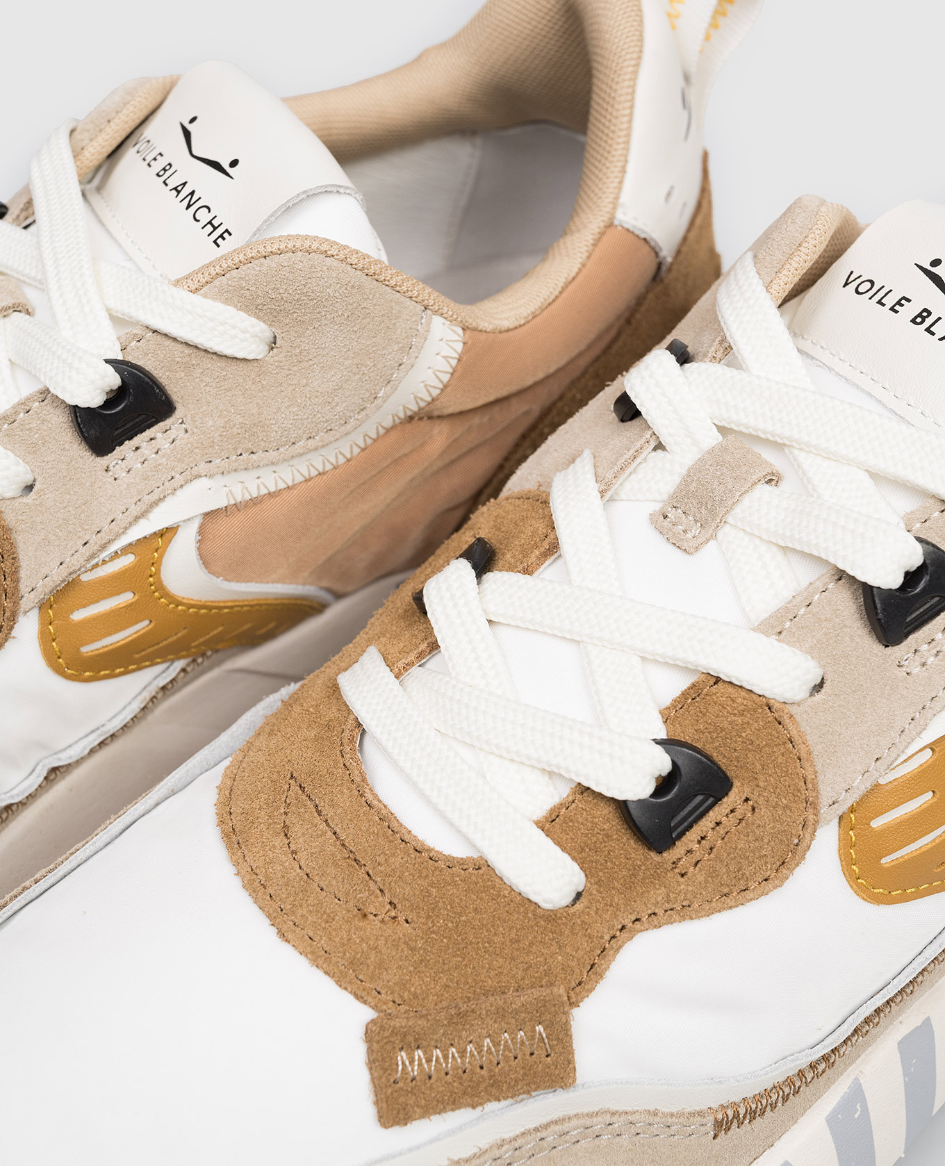 Brown combination sneakers CLUB01 Voile Blanche 5