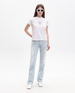 Maison Margiela MM6 Blue jeans with a paint splatter print S62LB0216M30055