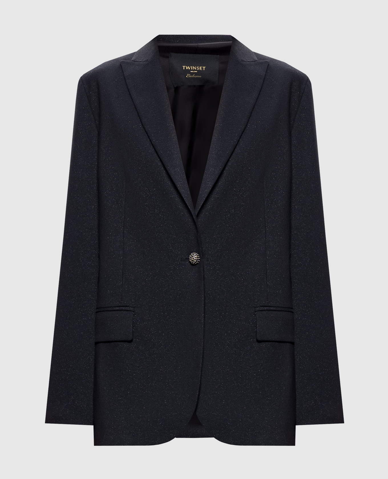 Giacca nera con inserti in lurex