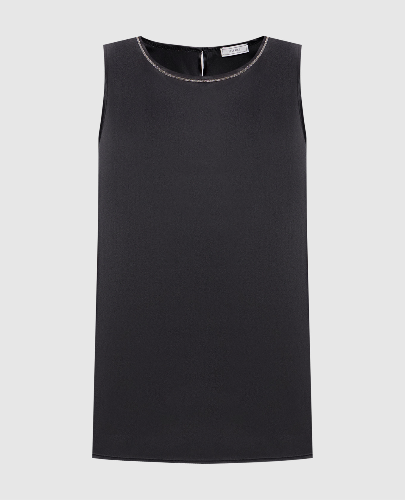 Dark gray silk top