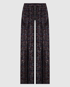 Missoni Flared pants with sequins in a check pattern DS25WI0ZBC005V