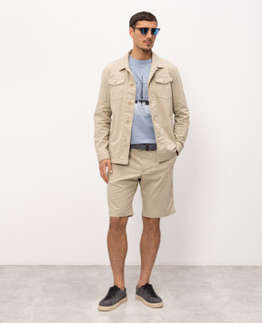 Florentino Beige linen shorts 126501613724