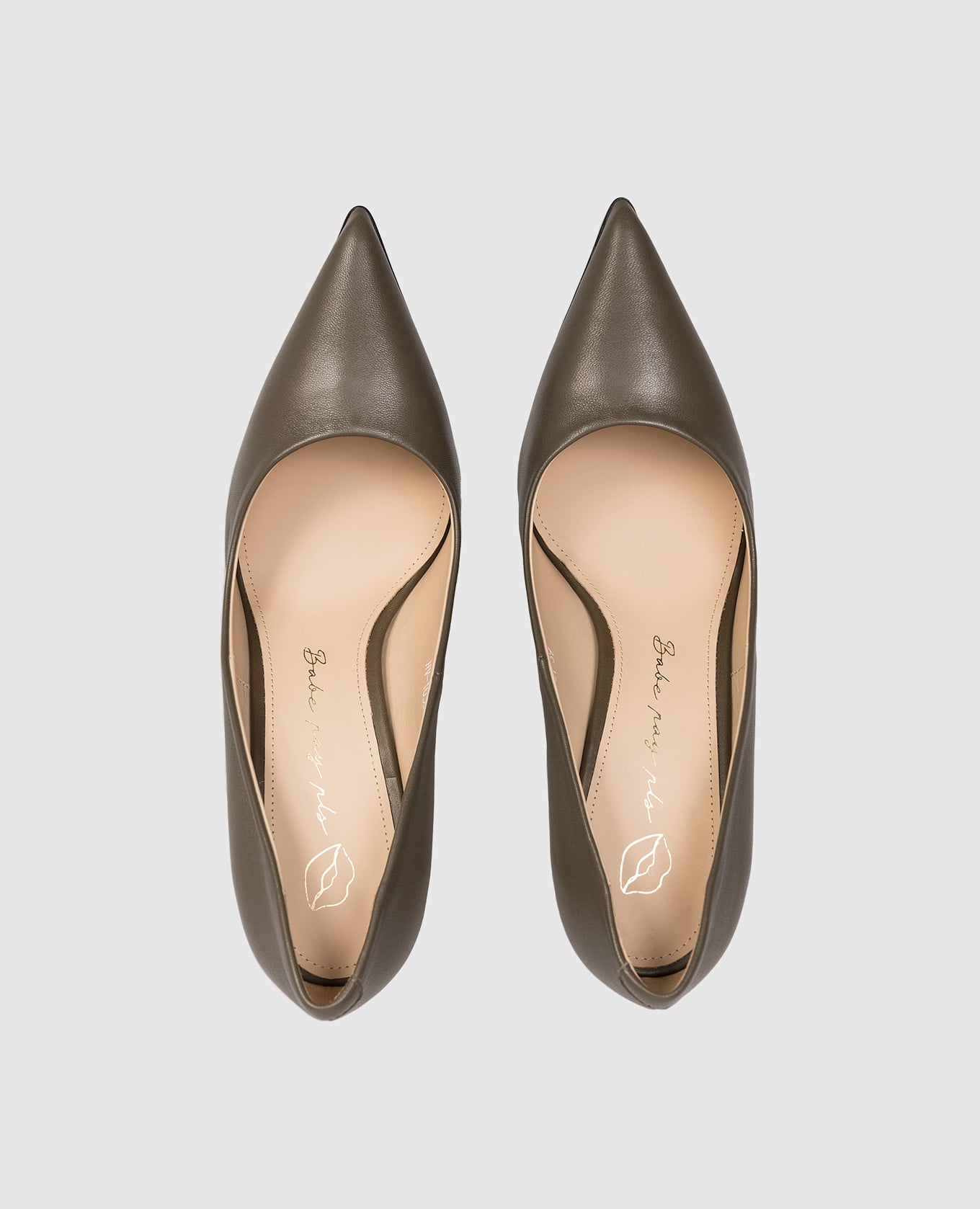 

Khaki leather shoes Babe Pay Pls