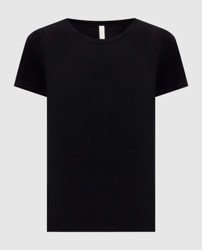 Intoca Black T-shirt with accent stitching DIOSBASICPOD312