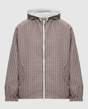 Brunello Cucinelli Brown checkered windbreaker ML5997948