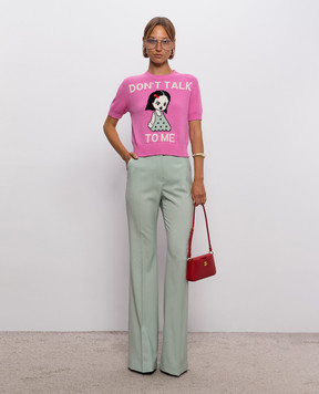Max & Co Pink top with woven pattern MCOARGENTO