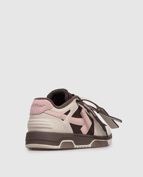 Off-White Brown Slim Out Of Office combo sneakers OWIA276S26LEA001