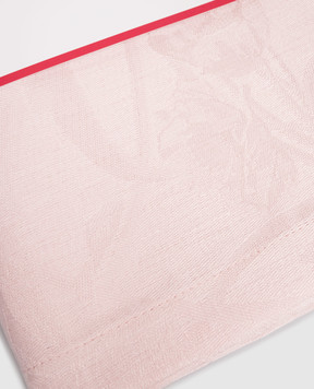 Le Jacquard Fraincais Pink Tivoli linen tablecloth 22495