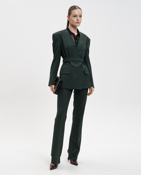 Jacob Lee Green double-breasted wool jacket WWB2055AW25BG