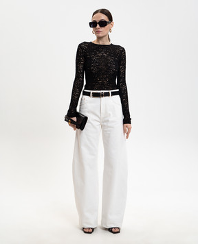 Gabriela Hearst Black Evander wool and cashmere top 3269025A004