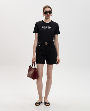 Dolce&Gabbana Black T-shirt with logo F8V42ZGDDL1